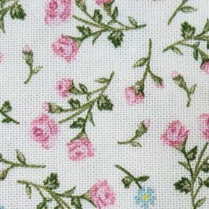 Tela fondo blanco con flores