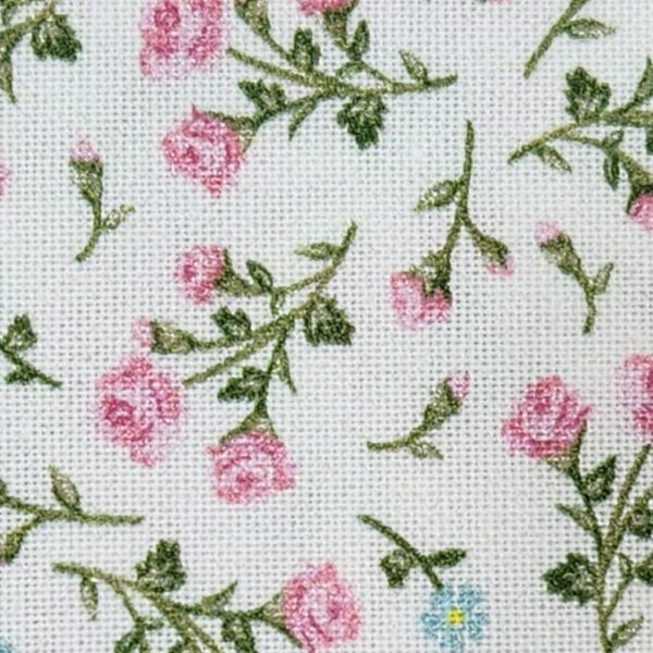 Tela fondo blanco con flores