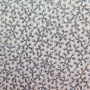 Tela beige dibujo celeste