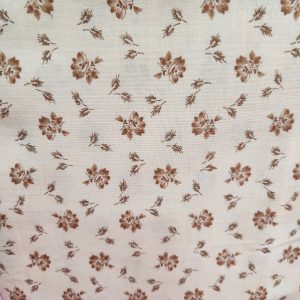 Tela beige flores camel