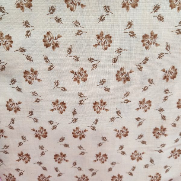 Tela beige flores camel