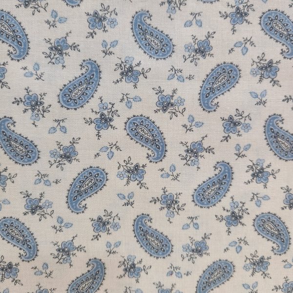 Tela beige cachemira celeste