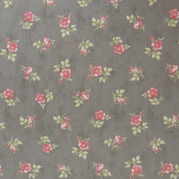 Tela topo florecitas rosas
