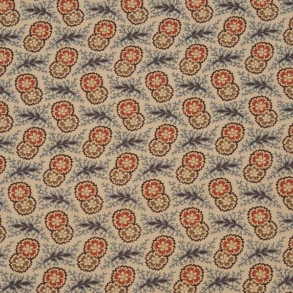 Tela beige flores