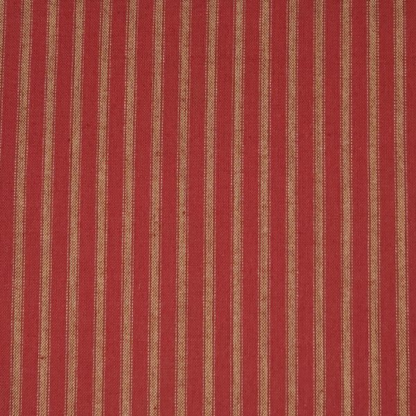 Tela roja rayas camel
