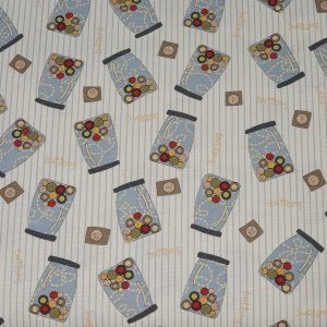 Tela beige botones