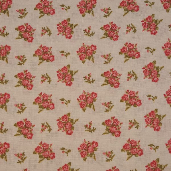 Tela beige flores pequeñas