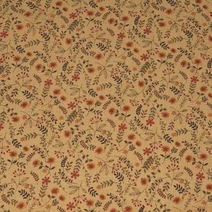 Tela ocre florecitas