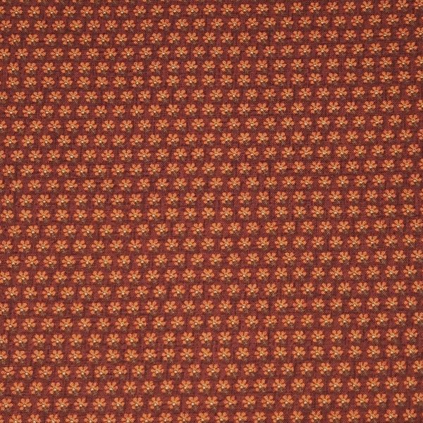 Tela caldera florecitas naranja
