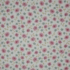 Tela beige flores rosas