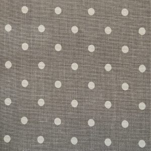 Tela lino Tabaco con lunar beige.