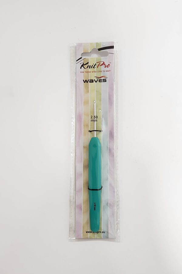 Aguja Ganchillo KnitPro-Waves 2.50 verde esmeralda