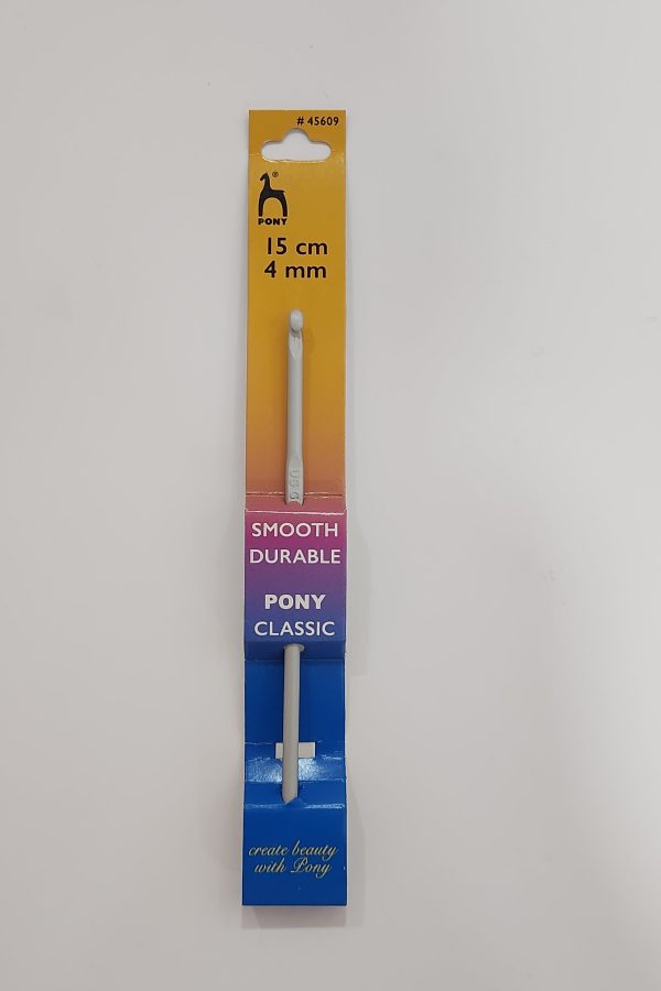Aguja ganchillo Pony Classic-aluminio 4.00