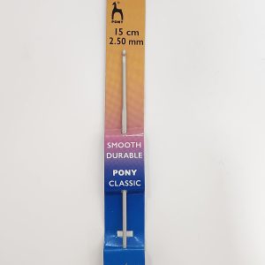 Aguja ganchillo Pony Classic-aluminio 2.5