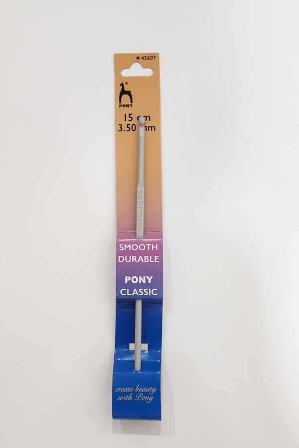 Aguja ganchillo Pony Classic - aluminio 3.50