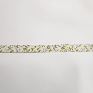 Cinta algodón flores celeste 1.5cm