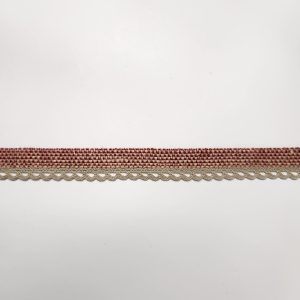 Cinta Rustica camel y maquillaje con ondas de bolillo 1.5cm.