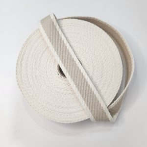 Cinta Mochila Listas Beige y Lino 3cm.